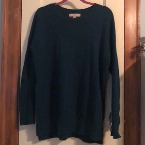 Split-Hem Teal Tunic